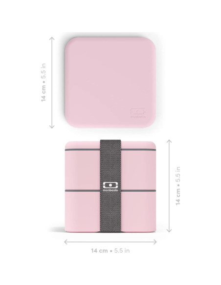 Caja Bento Grande Monbento MB Square Rosa Litchi 850ml Caja Bento Grande Monbento MB Square Rosa Litchi 850ml