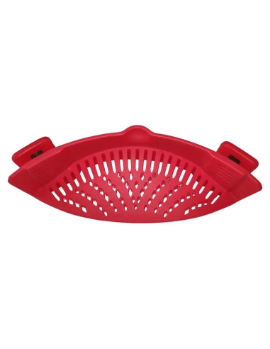 Colador de Silicona Universal XINRH con Clip Antiderrame 23x9.5cm