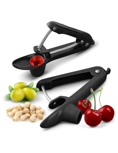 Deshuesador de Acero Inoxidable Colección Cheer - Herramienta 2 en 1 para Cereza y Aceituna