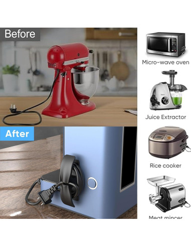 Organizador de Cables para Electrodomésticos TSJLIKI 6 Pcs