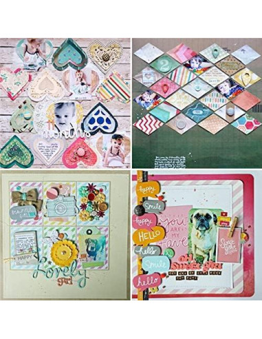 Papel de Scrapbook Rosa Mármol iKammo 30x30 cm - 24 Hojas