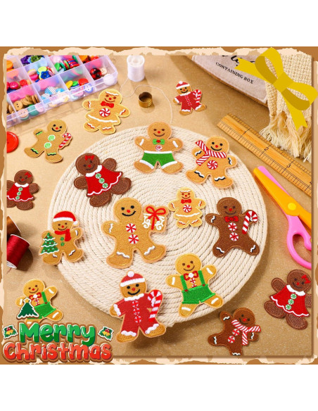 48 Parches Bordados Chenille Tigeen Galleta de Jengibre 48 Parches Bordados Chenille Tigeen Galleta de Jengibre