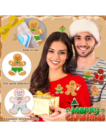 48 Parches Bordados Chenille Tigeen Galleta de Jengibre 48 Parches Bordados Chenille Tigeen Galleta de Jengibre