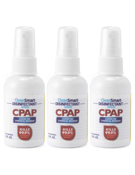 CleanSmart Spray Desinfectante CPAP 59 ml - Paquete de 3 CleanSmart Spray Desinfectante CPAP 59 ml - Paquete de 3