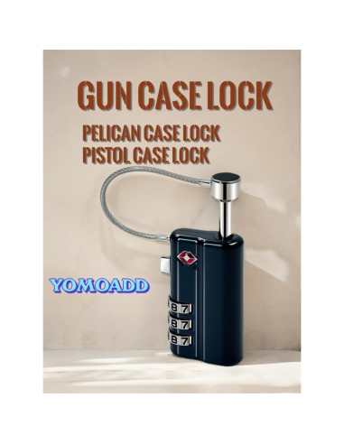 Candado TSA YOMOADD para Estuches de Armas - Resistente al Corte