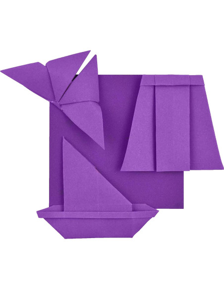 100 Hojas de Papel de Origami Doble Cara Origamipolly 7.62 cm 100 Hojas de Papel de Origami Doble Cara Origamipolly 7.62 cm
