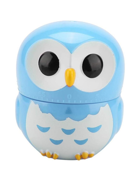 Temporizador de Cocina Mecánico Tbest Búho Azul 1-55 Minutos Temporizador de Cocina Mecánico Tbest Búho Azul 1-55 Minutos