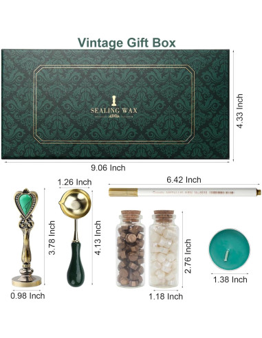 Kit de Sello de Cera Andotopee con Cabezal S y Perlas