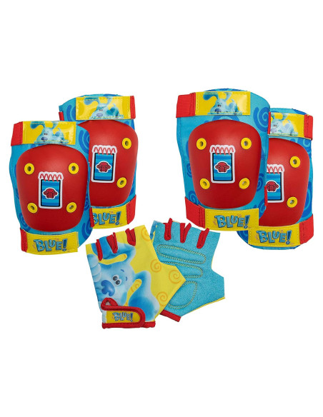 Conjunto de Rodilleras y Guantes Nickelodeon Pistas de Blue Conjunto de Rodilleras y Guantes Nickelodeon Pistas de Blue