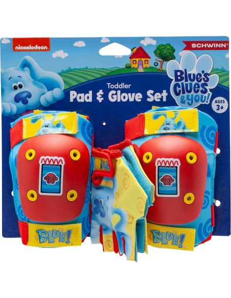 Conjunto de Rodilleras y Guantes Nickelodeon Pistas de Blue Conjunto de Rodilleras y Guantes Nickelodeon Pistas de Blue