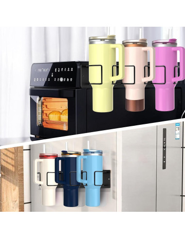 Soporte Magnético para Tazas Stanley Negro - Organizador 3 Espacios