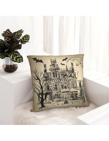 Funda de Cojín Cuadrada B TREE Halloween 45x45cm Terciopelo
