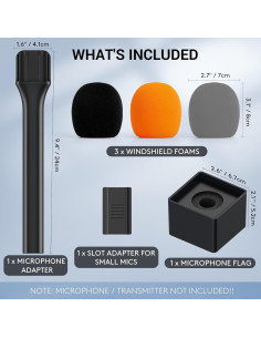 Adaptador de Mano TONOR TP20 para Micrófono Lavalier Inalámbrico 2