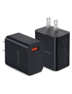 Cargador de Pared USB Besgoods 18W Carga Rápida 2-Pack