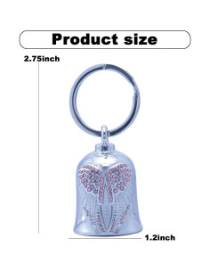 Campana de Motocicleta 3D CYZBTBl Plateada - Accesorio de Seguridad 2