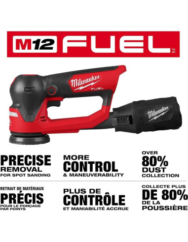 Lijadora Orbital Milwaukee M12 3 Pulgadas 1.62 kg