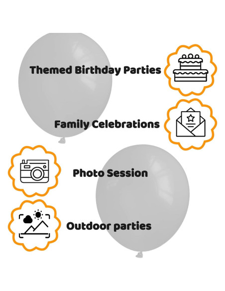 110 Globos Negros de Láttex 30 cm para Fiesta y Decoración 110 Globos Negros de Láttex 30 cm para Fiesta y Decoración