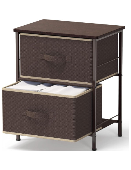 Organizador de dormitorio Simple Houseware 2 cajones marrón Organizador de dormitorio Simple Houseware 2 cajones marrón