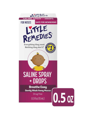 Pequeños Remedios Spray y Gotas Salinas 14.79 ml para Bebés