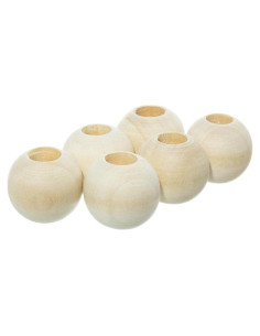 Perlas de Madera Natural Paracord Planet 25 mm - Paquete de 50