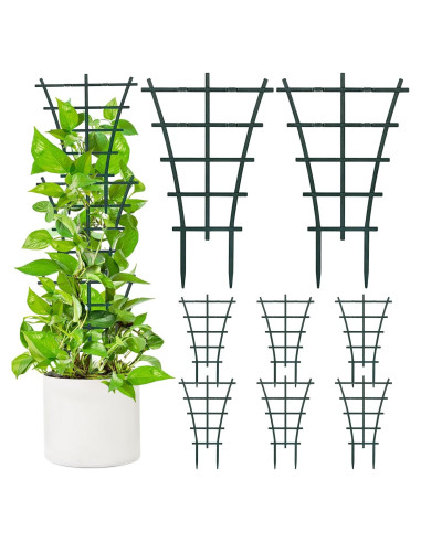 Paquete de 12 enrejados apilables SYWHXY para plantas 25x15cm