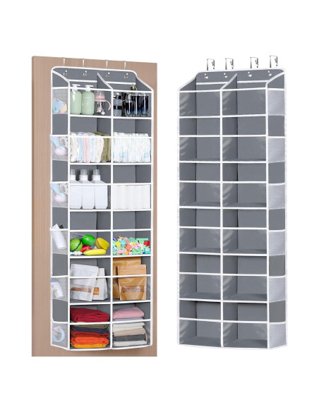 Organizador sobre la puerta Univivi 6 niveles 12 compartimentos gris Organizador sobre la puerta Univivi 6 niveles 12 compartimentos gris