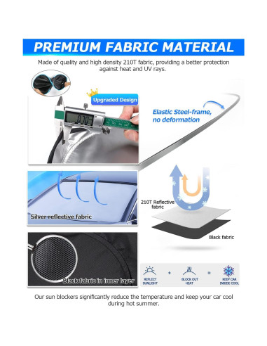 Protector Solar Karltys 3PCS para Dodge Charger 2011-2024