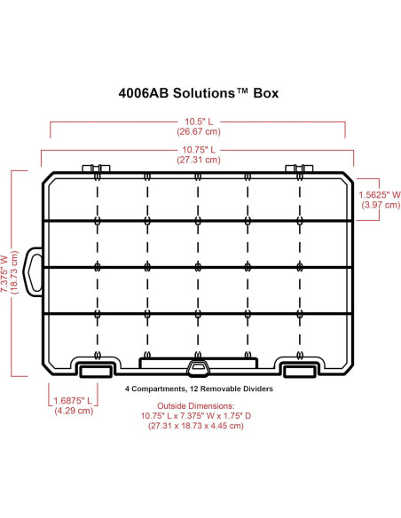 Caja de Soluciones Mediana ArtBin 4006AB con Divisores 27.31x18.73 cm Caja de Soluciones Mediana ArtBin 4006AB con Divisores 27.31x18.73 cm