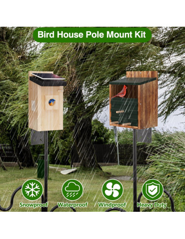Polo para Comedero de Aves Camii 233.68 cm con Baffle Antiarácnido