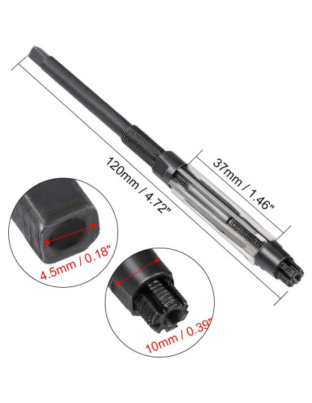 Reamer Manual Ajustable uxcell 10-10.75mm Acero H8 6 Flautas Reamer Manual Ajustable uxcell 10-10.75mm Acero H8 6 Flautas