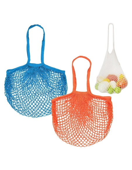 Bolsa de Malla de Algodón Reutilizable M METERXITY 63x35x25cm Bolsa de Malla de Algodón Reutilizable M METERXITY 63x35x25cm