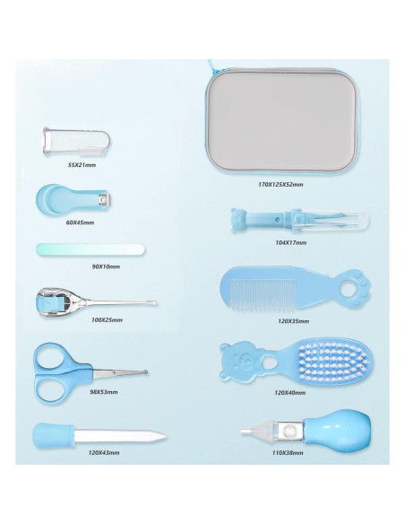 Kit de Cuidado para Bebés 15 en 1 Kjtao Azul Portátil Kit de Cuidado para Bebés 15 en 1 Kjtao Azul Portátil
