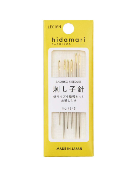 Agujas Sashiko Hidamari Lecien Japón - 6 Piezas Variadas Agujas Sashiko Hidamari Lecien Japón - 6 Piezas Variadas