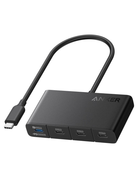 Hub USB-C Anker A8340 4 Puertos 10Gbps 100W Carga Rápida Hub USB-C Anker A8340 4 Puertos 10Gbps 100W Carga Rápida
