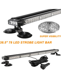 Barra de Luz Estroboscópica LED ASPL 38.5" Ámbar 78W 2