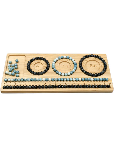 Tablero de cuentas Petoysoso de bambú para hacer joyas 29x12 cm Tablero de cuentas Petoysoso de bambú para hacer joyas 29x12 cm