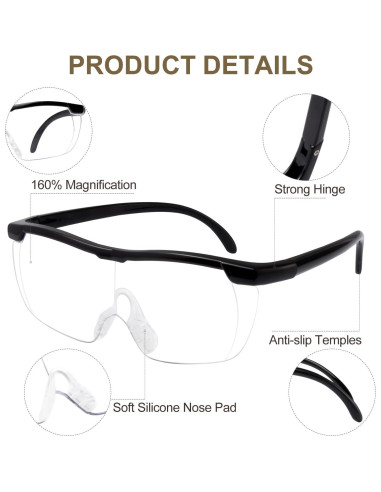 Gafas de Aumento OKH 1.6X Manos Libres para Manualidades