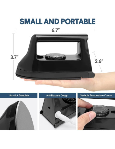 Mini Prensa de Calor Portátil 400W para Manualidades - 9.6x6.8cm