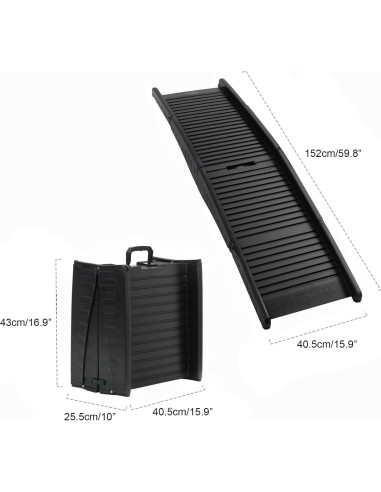 Rampa Plegable para Perros NEREIDS NET 155cm Antideslizante