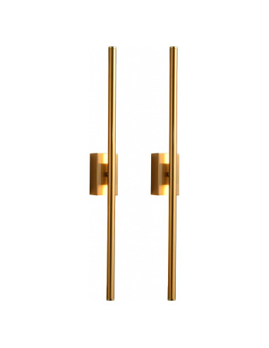 2 Lámparas de Pared LED Doradas 60cm Modernas QSDCVIS