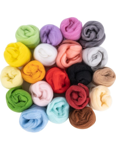 Set de 20 Bolas de Lana de Fieltro Lemonfilter 200g Multicolor