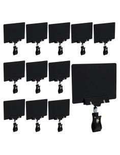 Mini Carteles de Pizarra Biaungdo 12 Pcs con Clips Rotativos