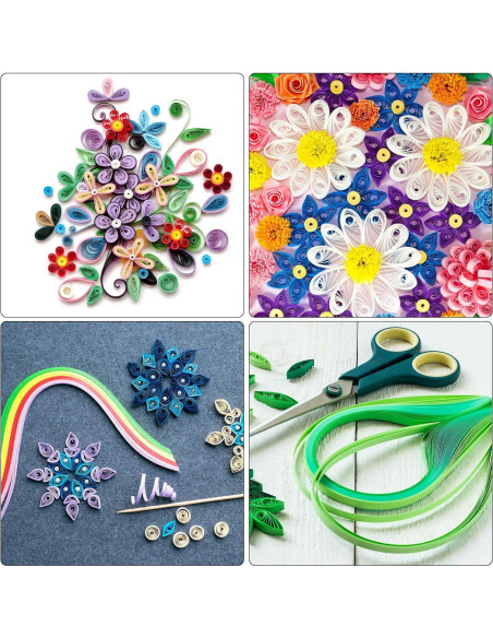 Tiras de Papel Quilling PATIKIL 520pcs 3mm x 39cm DIY Manualidades Tiras de Papel Quilling PATIKIL 520pcs 3mm x 39cm DIY Manualidades