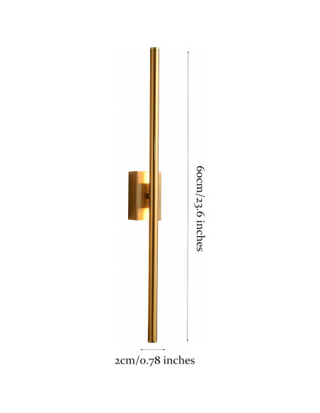 2 Lámparas de Pared LED Doradas 60cm Modernas QSDCVIS 2 Lámparas de Pared LED Doradas 60cm Modernas QSDCVIS