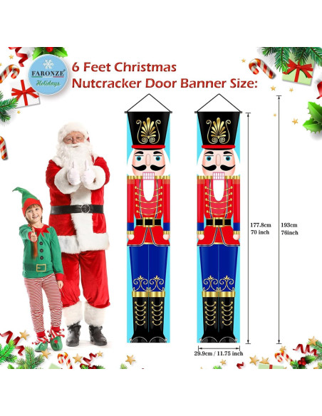 Pancarta de Cascanueces Navideño FARONZE - 30.48x182.88 cm Pancarta de Cascanueces Navideño FARONZE - 30.48x182.88 cm