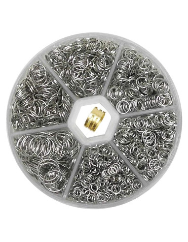 Anillos Abiertos Libiline 1330pcs en Acero Cromo Mezcla