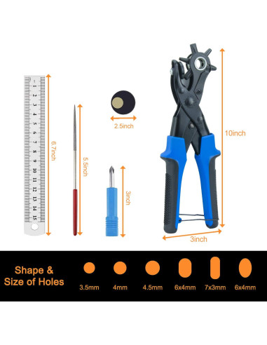 Perforadora de Agujeros para Cinturones PeoTRIOL Azul
