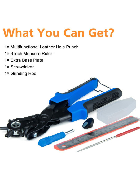 Perforadora de Agujeros para Cinturones PeoTRIOL Azul Perforadora de Agujeros para Cinturones PeoTRIOL Azul