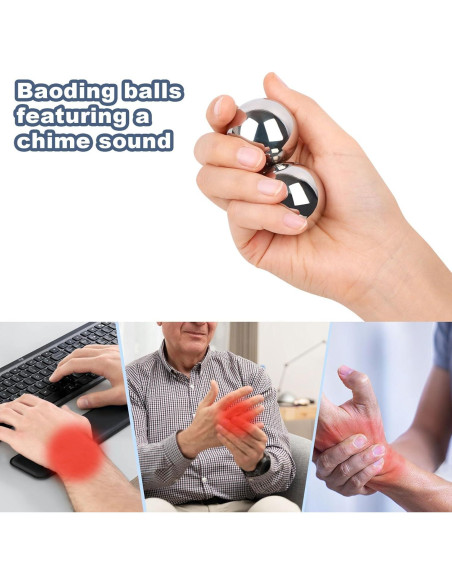 Bolas Baoding de Acero Inoxidable con Campana - 3.81 cm Bolas Baoding de Acero Inoxidable con Campana - 3.81 cm