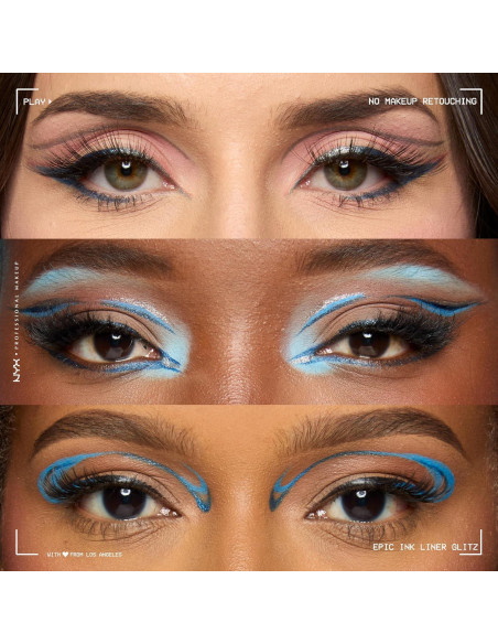 Delineador Líquido Metálico NYX Epic Ink Glitz 0.89 ml Azul Delineador Líquido Metálico NYX Epic Ink Glitz 0.89 ml Azul